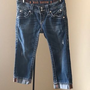Rock Revival Army Capri jeans size 27